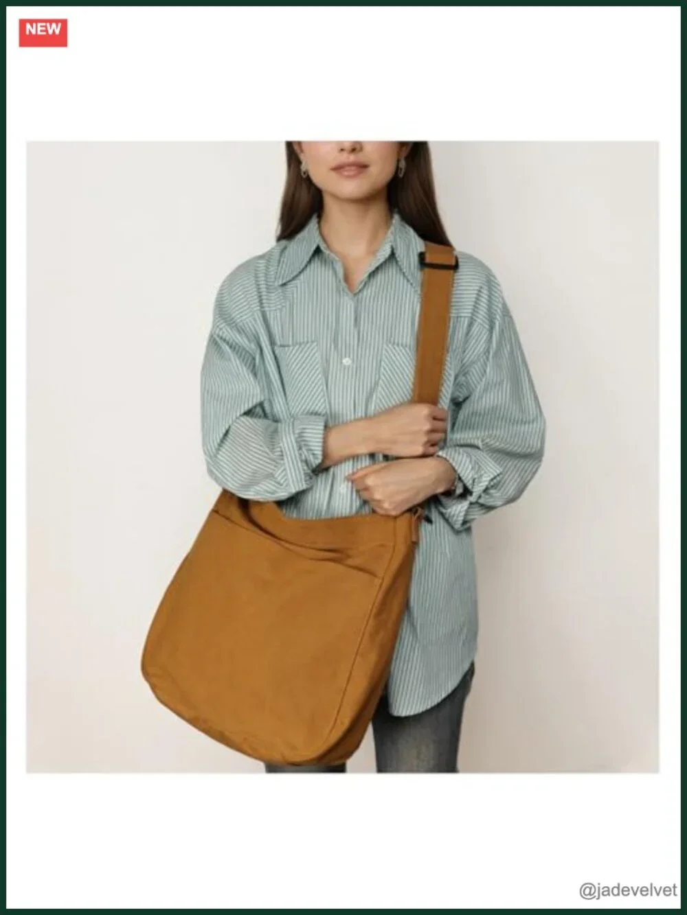 Large Canvas Crossbody Hobo Bag for Work Travel